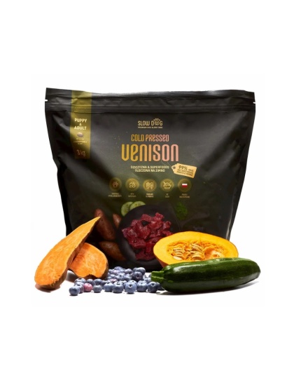 Slow Dog karma tłoczona na zimno Dziczyzna i Superfoods 3kg
