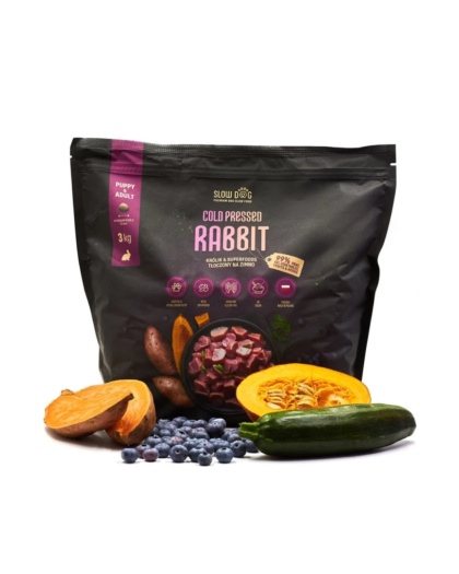 Slow Dog karma tłoczona na zimno Królik i Superfoods 3kg
